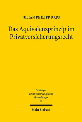 Rapp |  Das Äquivalenzprinzip im Privatversicherungsrecht | eBook | Sack Fachmedien