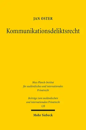 Oster |  Kommunikationsdeliktsrecht | Buch |  Sack Fachmedien