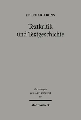 Bons |  Textkritik und Textgeschichte | eBook | Sack Fachmedien