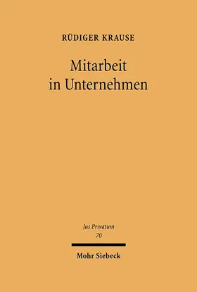 Krause |  Mitarbeit in Unternehmen | eBook | Sack Fachmedien