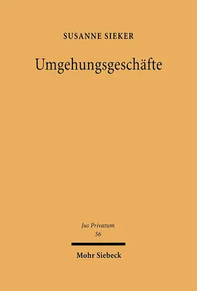 Sieker |  Umgehungsgeschäfte | eBook | Sack Fachmedien