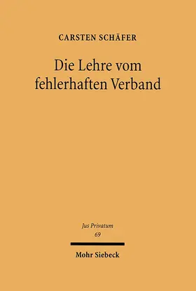 Schäfer |  Die Lehre vom fehlerhaften Verband | eBook | Sack Fachmedien