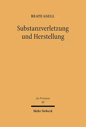 Gsell |  Substanzverletzung und Herstellung | eBook | Sack Fachmedien