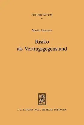 Henssler |  Risiko als Vertragsgegenstand | eBook | Sack Fachmedien