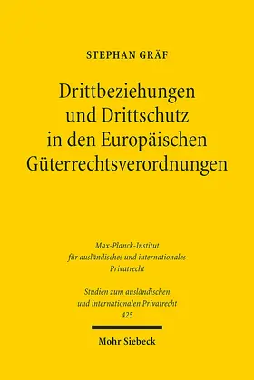 Gräf |  Drittbeziehungen und Drittschutz in den Europäischen Güterrechtsverordnungen | Buch |  Sack Fachmedien