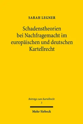 Legner |  Schadenstheorien bei Nachfragemacht im europäischen und deutschen Kartellrecht | Buch |  Sack Fachmedien