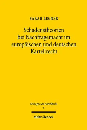 Legner |  Schadenstheorien bei Nachfragemacht im europäischen und deutschen Kartellrecht | eBook | Sack Fachmedien