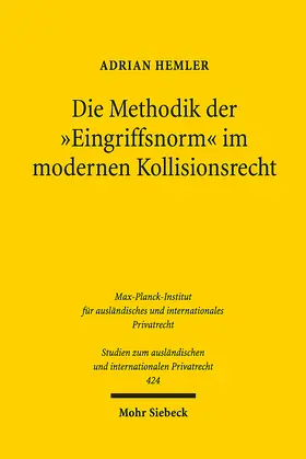 Hemler | Die Methodik der "Eingriffsnorm" im modernen Kollisionsrecht | E-Book | sack.de