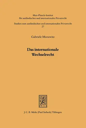 Morawitz |  Das internationale Wechselrecht | eBook | Sack Fachmedien