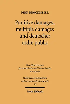 Brockmeier |  Punitive damages, multiple damages und deutscher ordre public | eBook | Sack Fachmedien