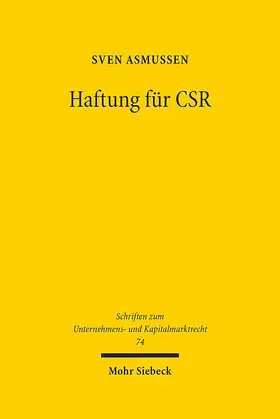 Asmussen |  Haftung für CSR | Buch |  Sack Fachmedien