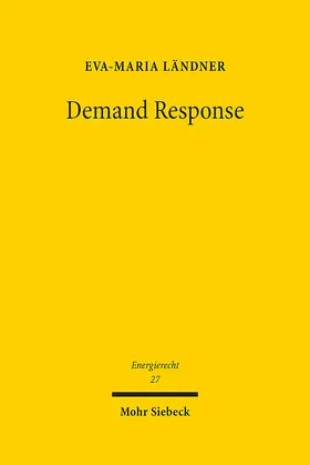 Ländner |  Demand Response | eBook | Sack Fachmedien