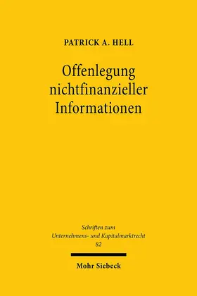 Hell |  Offenlegung nichtfinanzieller Informationen | Buch |  Sack Fachmedien