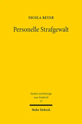 Beyer |  Personelle Strafgewalt | eBook | Sack Fachmedien