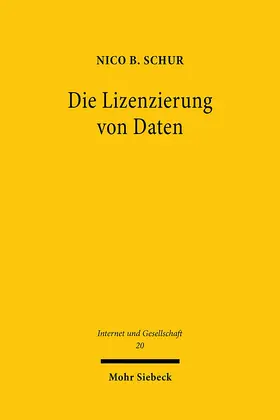 Schur |  Die Lizenzierung von Daten | Buch |  Sack Fachmedien