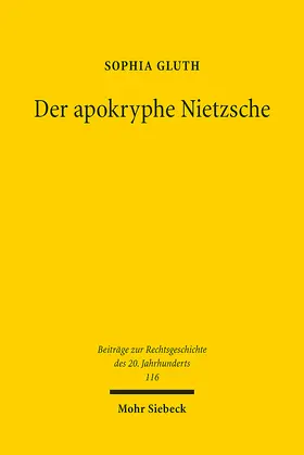 Gluth |  Der apokryphe Nietzsche | Buch |  Sack Fachmedien