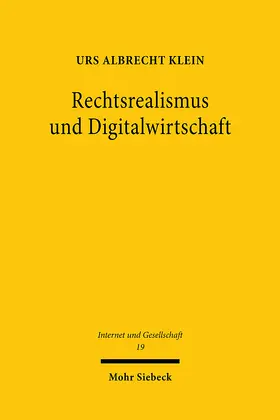 Klein |  Rechtsrealismus und Digitalwirtschaft | eBook | Sack Fachmedien