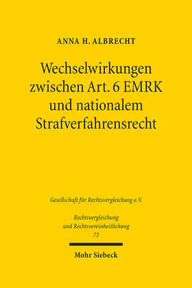 Albrecht |  Wechselwirkungen zwischen Art. 6 EMRK und nationalem Strafverfahrensrecht | eBook | Sack Fachmedien