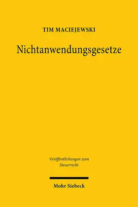Maciejewski |  Nichtanwendungsgesetze | Buch |  Sack Fachmedien
