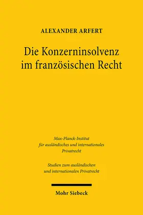 Arfert |  Die Konzerninsolvenz im französischen Recht | eBook | Sack Fachmedien