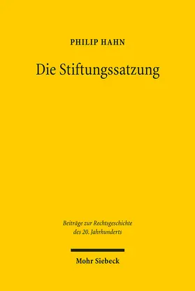 Hahn | Die Stiftungssatzung | E-Book | sack.de