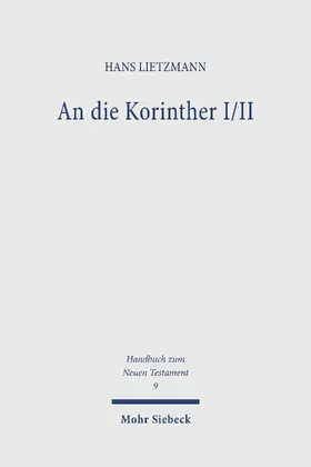 Lietzmann |  An die Korinther I/II | eBook | Sack Fachmedien