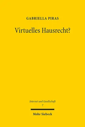 Piras |  Virtuelles Hausrecht? | eBook | Sack Fachmedien