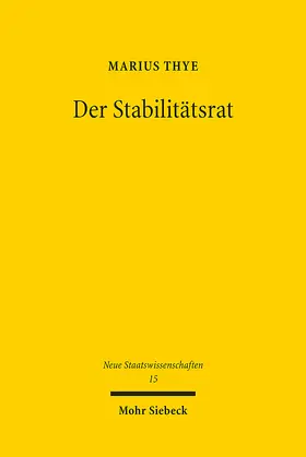 Thye |  Der Stabilitätsrat | eBook | Sack Fachmedien