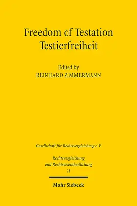 Zimmermann |  Freedom of Testation / Testierfreiheit | eBook | Sack Fachmedien