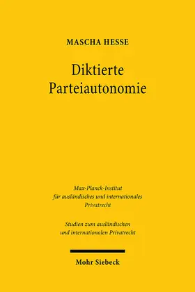 Hesse |  Diktierte Parteiautonomie | eBook | Sack Fachmedien
