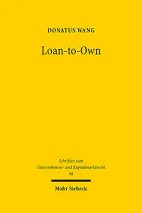 Wang |  Loan-to-Own | Buch |  Sack Fachmedien