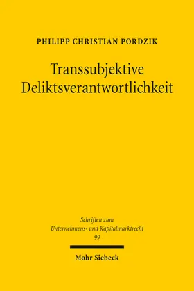 Pordzik | Transsubjektive Deliktsverantwortlichkeit | E-Book | sack.de
