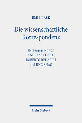 Lask / Funke / Redaelli |  Die wissenschaftliche Korrespondenz | Buch |  Sack Fachmedien