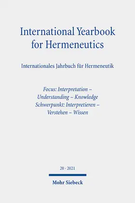 Figal / Zimmermann |  International Yearbook for Hermeneutics / Internationales Jahrbuch für Hermeneutik | Buch |  Sack Fachmedien