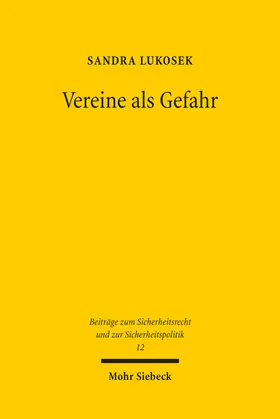 Lukosek |  Vereine als Gefahr | Buch |  Sack Fachmedien