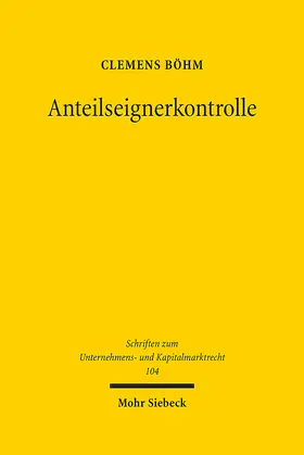 Böhm | Anteilseignerkontrolle | E-Book | sack.de