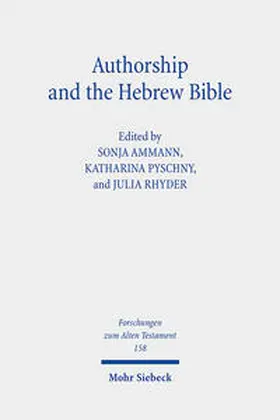 Ammann / Pyschny / Rhyder |  Authorship and the Hebrew Bible | Buch |  Sack Fachmedien