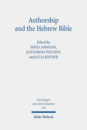 Ammann / Pyschny / Rhyder | Authorship and the Hebrew Bible | E-Book | sack.de