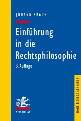 Braun |  Einführung in die Rechtsphilosophie | Buch |  Sack Fachmedien