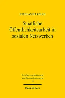 Harding |  Staatliche Öffentlichkeitsarbeit in sozialen Netzwerken | Buch |  Sack Fachmedien