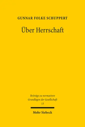 Schuppert |  Über Herrschaft | eBook | Sack Fachmedien