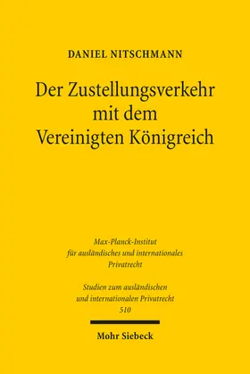 Nitschmann |  Der Zustellungsverkehr mit dem Vereinigten Königreich | eBook | Sack Fachmedien