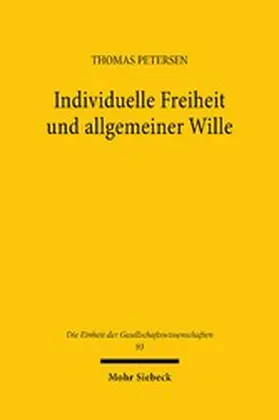 Petersen |  Individuelle Freiheit und allgemeiner Wille | eBook | Sack Fachmedien