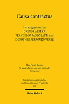 Albers / Patti / Perrouin-Verbe |  Causa contractus | Buch |  Sack Fachmedien