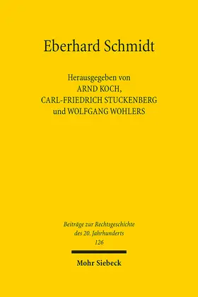 Koch / Stuckenberg / Wohlers |  Eberhard Schmidt | eBook | Sack Fachmedien