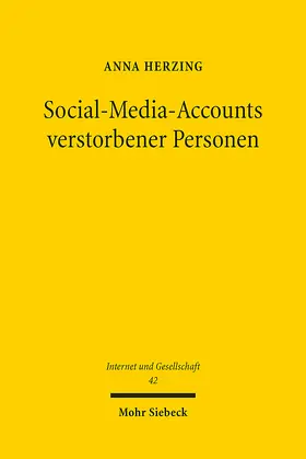 Herzing |  Social-Media-Accounts verstorbener Personen | Buch |  Sack Fachmedien