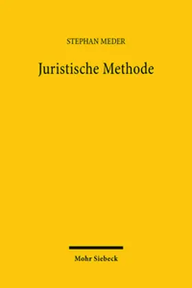 Meder |  Juristische Methode | Buch |  Sack Fachmedien