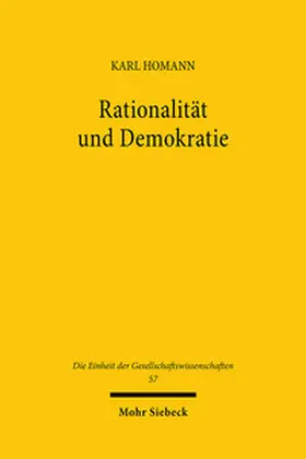 Homann |  Rationalität und Demokratie | Buch |  Sack Fachmedien