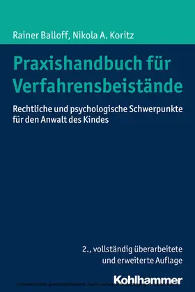 Balloff / Koritz |  Praxishandbuch für Verfahrensbeistände | eBook | Sack Fachmedien