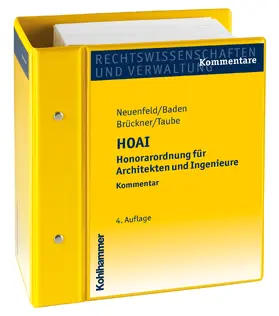 Neuenfeld / Baden / Brückner / Taube |  Honorarordnung für Architekten und Ingenieure - HOAI | Loseblattwerk |  Sack Fachmedien